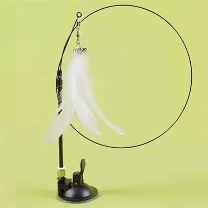 BUFFER® Vantuzlu Tüylü Zilli Olta Kedi Oyuncağı - 4