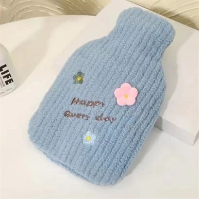 BUFFER® 1 Litre El Geçirmeli Örgülü Sıcak Su Torbası Happy - 5