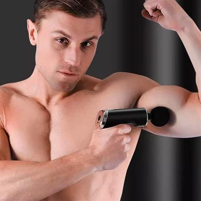 BUFFER® Type C Şarjlı Masaj Aleti 4 Farklı Masaj Başlıklı Darbeli Titreşimli Mini Masaj Tabancası - 3