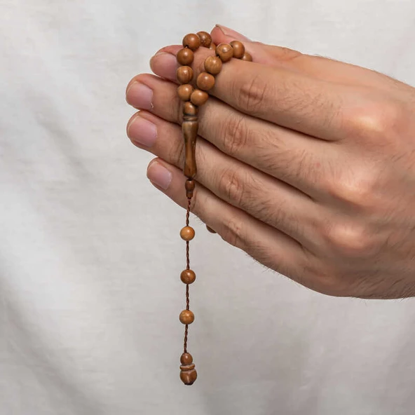 Yuvarlak Kesim Açık Renk Kuka Tesbih - 3