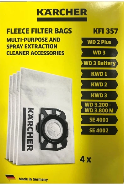 Karcher WD3 Islak Kuru Elektrikli Süpürge Toz Torbası - Resim 3
