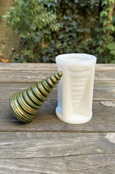 Disk Çam Ağacı Silikon Mum Kalıbı - Resim 2