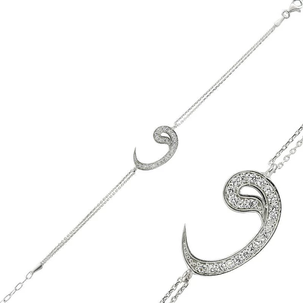 925 Ayar Gümüş Vav Bileklik ürün görseli