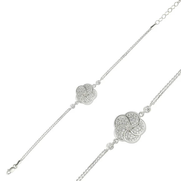 925 Ayar Gümüş Papatya Bileklik ürün görseli