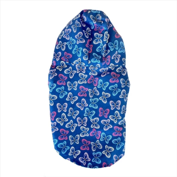 Kelebek Desenli Yağmurluk Kapşonlu  Köpek Yağmurluğu - 6