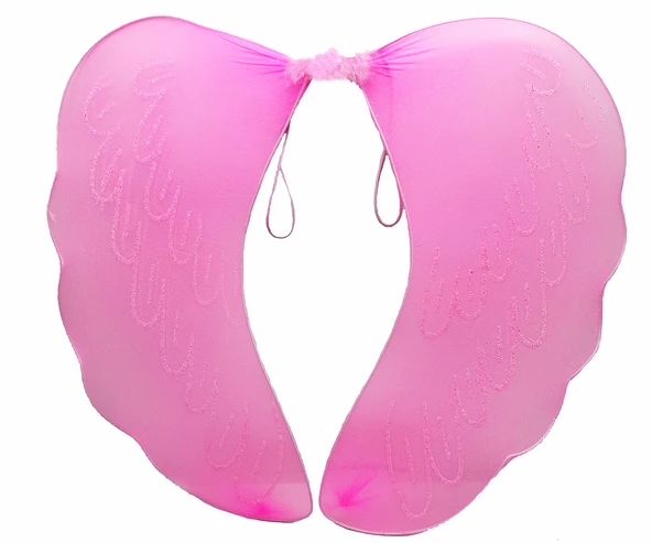 Pembe Renk Ortası Pembe Tüylü Tül Peri Kanadı 40x50 cm ürün görseli