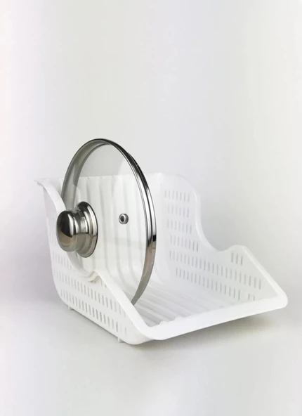 Dolap içi Tencere Tava Kapağı Tabak Düzenleyici Sepet Tabaklık Bulaşıklık Organizer - 3