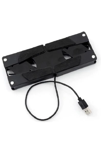 2 Fanlı Notebook Soğutucu Portatif Katlanabilir Laptop Soğutucu Fan Usbli Stand Bilgisayar Fanı - Resim 4