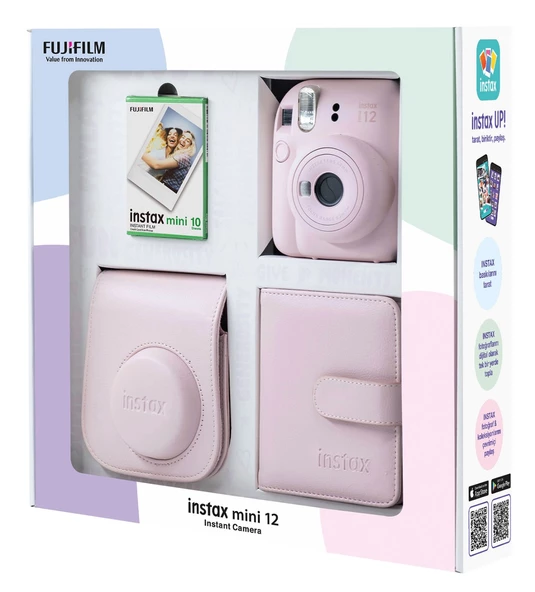 Fujifilm Instax Mini 12 10 Filmli Kare Albüm ve Deri Kılıflı Pembe Fotoğraf Makinesi Bundle Box - 3