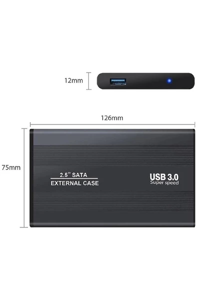 Ancheyn USB 3.0 Sata 2.5 İnç SSD Harici Taşınabilir Harddisk Kutusu 5262 - 4