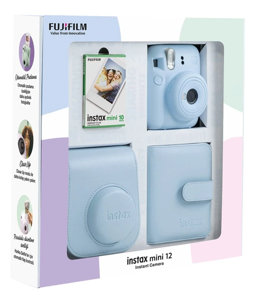Fujifilm Instax Mini 12 Bundle Box Mavi Fotoğraf Makinesi Seti - 3