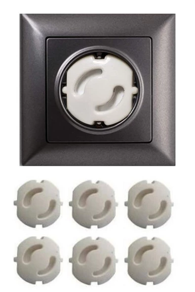 Bebek Çocuk Priz Koruma Kapağı (6 Adet) Çocuk Güvenliği, Priz Muhafazası, Priz Kapatıcı (4549) - Resim 5