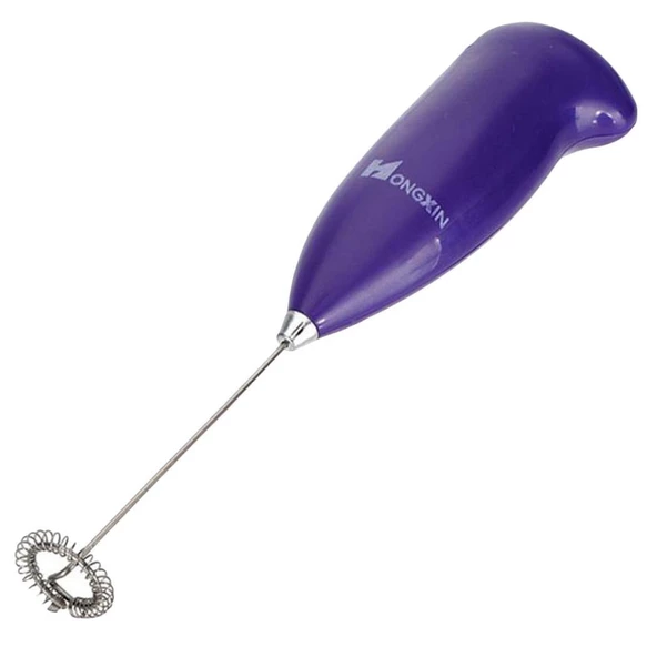 Mini Pilli Portatif Karıştırıcı Cappucino Maker Mikser - Renkli (4549) - 4