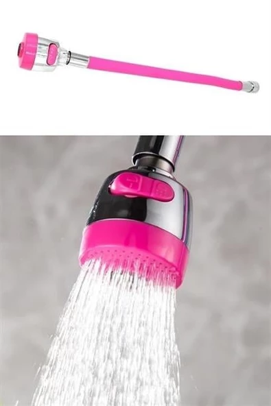 BUFFER® Oynar Başlıklı Tasarruflu Kubar Musluk Borusu ve Başlığı Pembe - 10