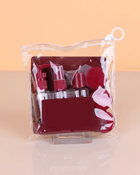 Parfüm Şişesi - Kozmetik Şişesi - 8 li Seyahat Doldurulabilir Kozmetik Seti - 4