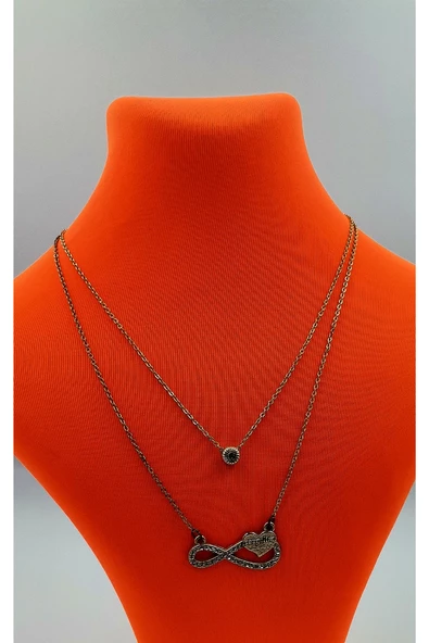 Gold Renk Zincir Figürlü Kararmaz Özel Tasarım Kolye ürün görseli 1