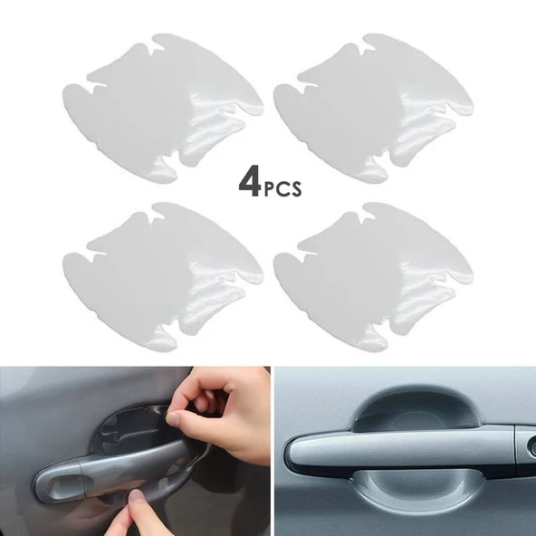 Araba Kapı Kolu Koruyucu Film (4lü Set) - 2