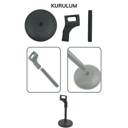 BUFFER® Tek Ayaklı Taşınabilir Mini Masaüstü Mikrofon Sabitleme Standı - 4