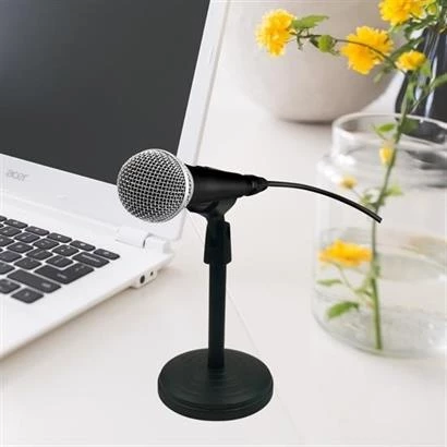 BUFFER® Tek Ayaklı Taşınabilir Mini Masaüstü Mikrofon Sabitleme Standı - 6