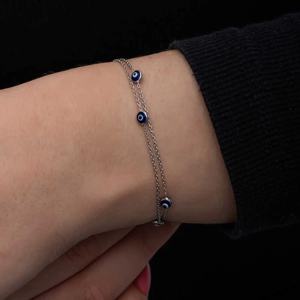 Gümüş Nazar Kadın Bileklik - 5