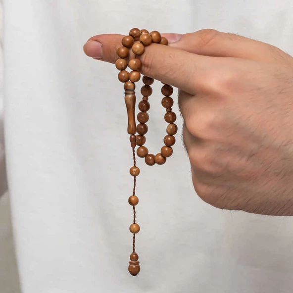 Yuvarlak Kesim Açık Renk Kuka Tesbih - Resim 2