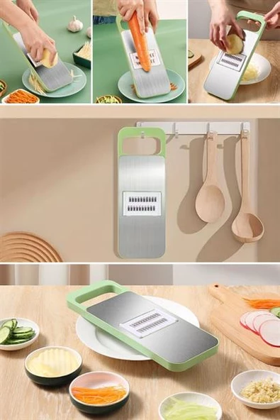 BUFFER® 7 Farklı Bıçaklı Doğrayıcı Keskin Pratik Mutfak Rendesi Doğrayıcı - 8