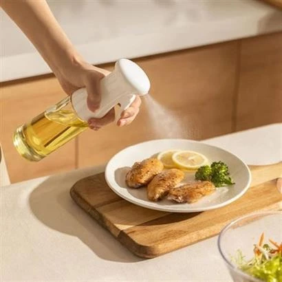 BUFFER®  Çok Amaçlı Cam Şişe Püskürtmeli Dağıtıcı Yağdanlık Limonluk Sirke Sosluk Spreyi Beyaz - 7