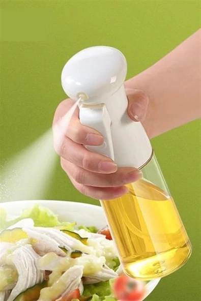 BUFFER®  Çok Amaçlı Cam Şişe Püskürtmeli Dağıtıcı Yağdanlık Limonluk Sirke Sosluk Spreyi Beyaz - 9