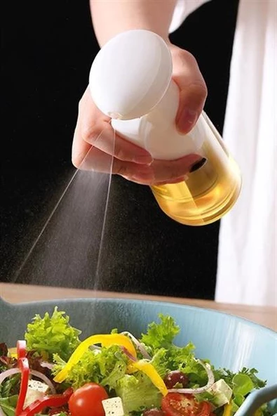 BUFFER®  Çok Amaçlı Cam Şişe Püskürtmeli Dağıtıcı Yağdanlık Limonluk Sirke Sosluk Spreyi Beyaz - 11