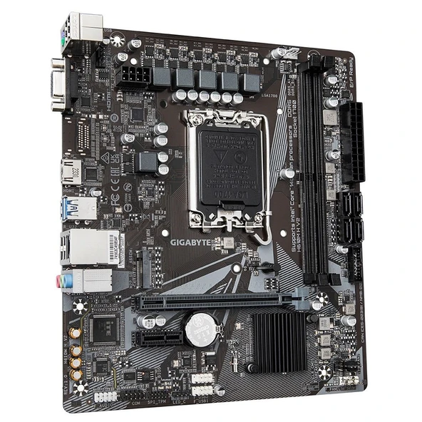 GIGABYTE H610M H V2 DDR5 5600Mhz(OC) HDMI M.2 mATX 1700p - 3
