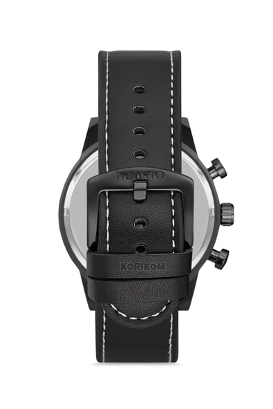 Ticarto T-3030-2 Gerçek Deri Kordon Çelik Kasa Erkek Kol Saati