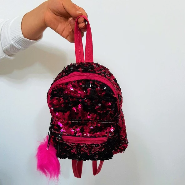 Fiyra crn Fuşya Pullu Kız Çocuk Sırt Çantası (16cmx20cmx10cm) - Resim 6