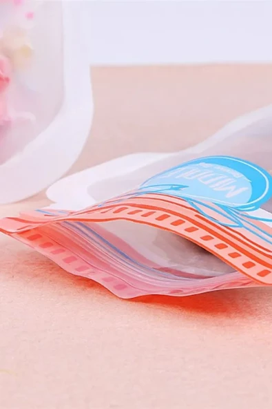 3'lü Kilitli Poşet - Küçük, Orta ve Büyük Boy Plastik Saklama Kabı Seti - 4