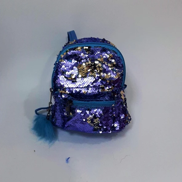 Fiyra crn Bebe Mavi Pullu Kız Çocuk Sırt Çantası (16cmx20cmx10cm) - 7