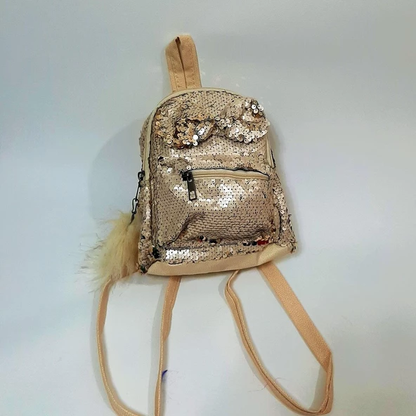 Fiyra crn Krem Pullu Kız Çocuk Sırt Çantası (16cmx20cmx10cm) - 7