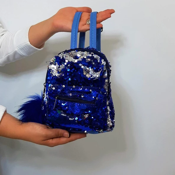 Fiyra crn Saks Pullu Kız Çocuk Sırt Çantası (16cmx20cmx10cm) - Resim 2