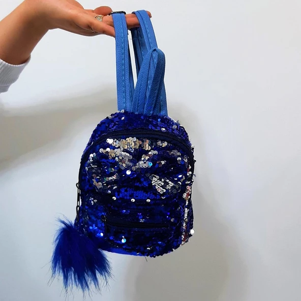 Fiyra crn Saks Pullu Kız Çocuk Sırt Çantası (16cmx20cmx10cm) - Resim 7