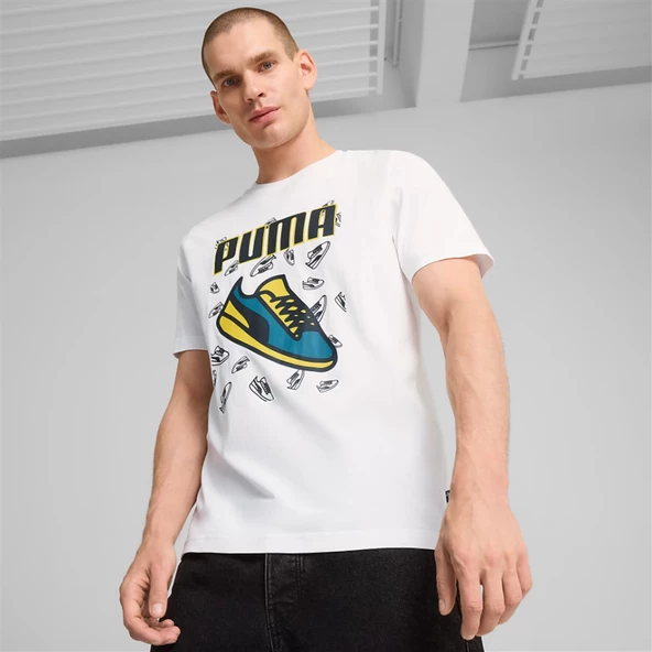 Puma Graphics Tee Beyaz Erkek Tişört - 683209 02