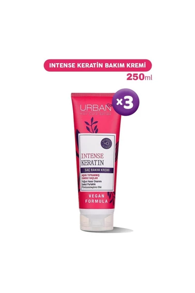 Urban Care Intense Keratin Bakım Kremi 250 Ml X 3