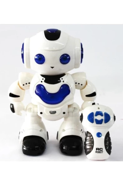 CAN OYUNCAK Uzaktan Kumandalı Robot Türkçe Sesli Işıklı Hareketli Pilli Oyuncak Akıllı Robot Dans Eden Robot