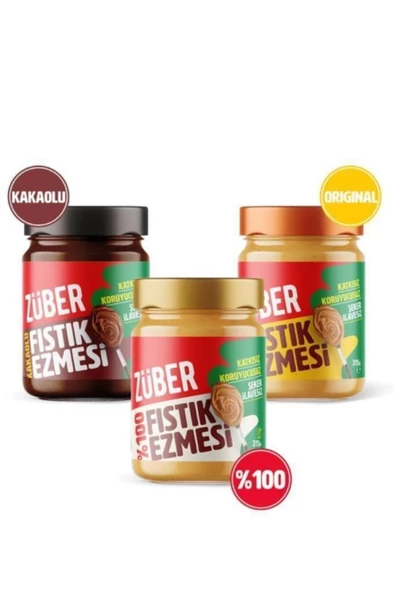 Züber Fıstık Ezmesi  3 Adet X 315 gr