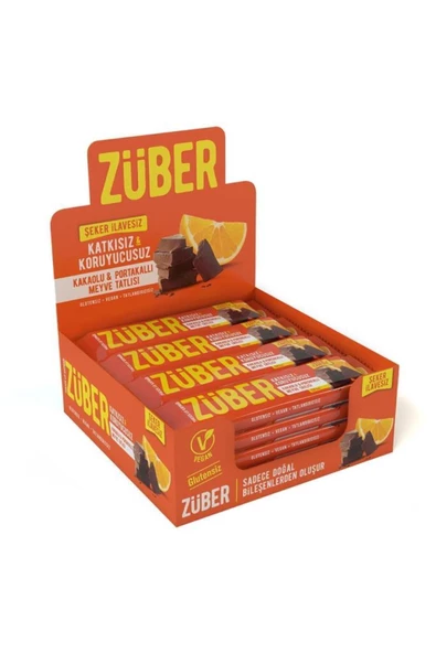Züber Kakaolu Ve Portakallı Meyve Tatlısı - 40 Gr X 12 Adet - 2
