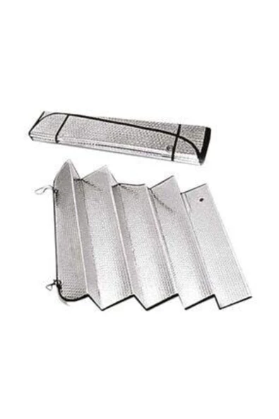 Auracar Araba Ön Cam Güneşlik Araç Içi Ön Cam Vantuzlu Folyolu Katlanır Güneşten Koruyucu Perde 150 X 70 Cm - 3