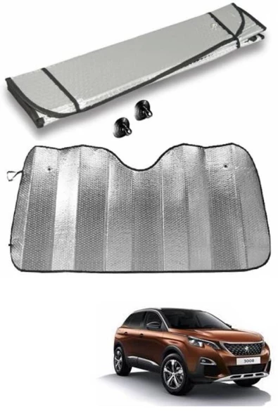 Auracar Araba Ön Cam Güneşlik Araç Içi Ön Cam Vantuzlu Folyolu Katlanır Güneşten Koruyucu Perde 150 X 70 Cm ürün görseli 1