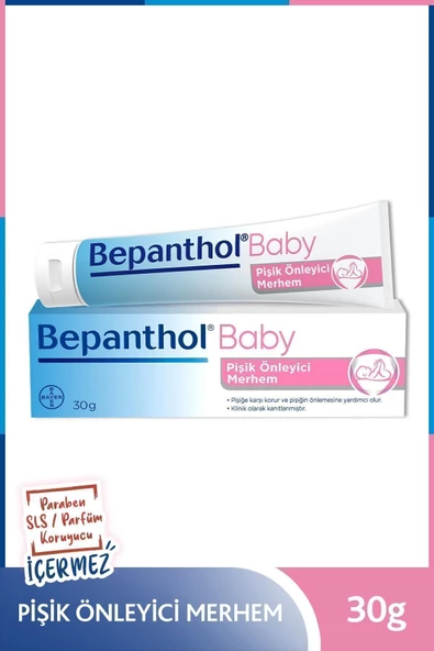 Bepanthol Baby Pişik Önleyici Merhem 30gr L Parapen, Sls, Parfüm, Koruyucu Içermez