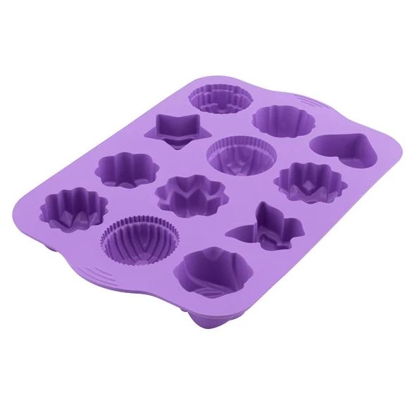 SİLİCOLİFE 12'Lİ KARMA KEK KALIBI SL04 - 11