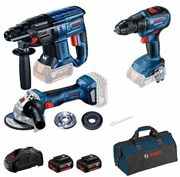 BOSCH GBH+GWS+GSR 18V 2X5.0AH XL BOX