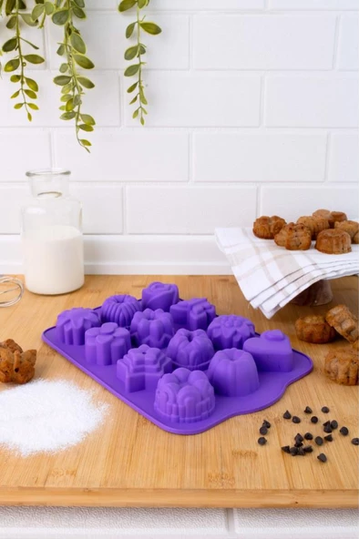 SİLİCOLİFE 12'Lİ KARMA KEK KALIBI SL04 - 2