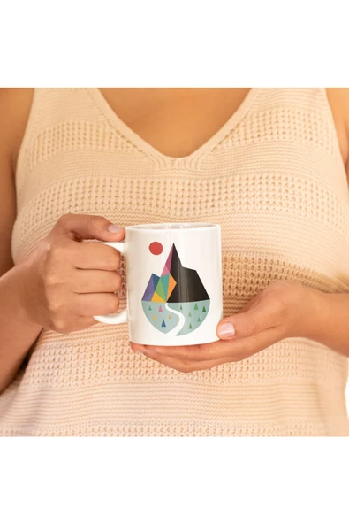 Dağ - Doğa Modern Kupa Baskı - Canlı Renkler Kaliteli Kupa Baskı - Resim 2