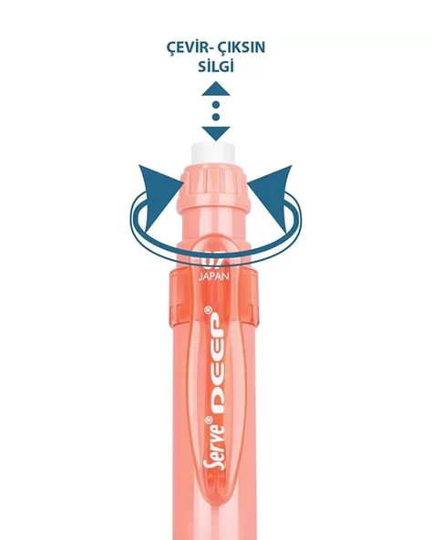 Serve Deep Mekanik Kurşun Kalem 0.7mm Mercan - 2